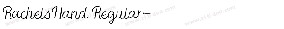 RachelsHand Regular字体转换